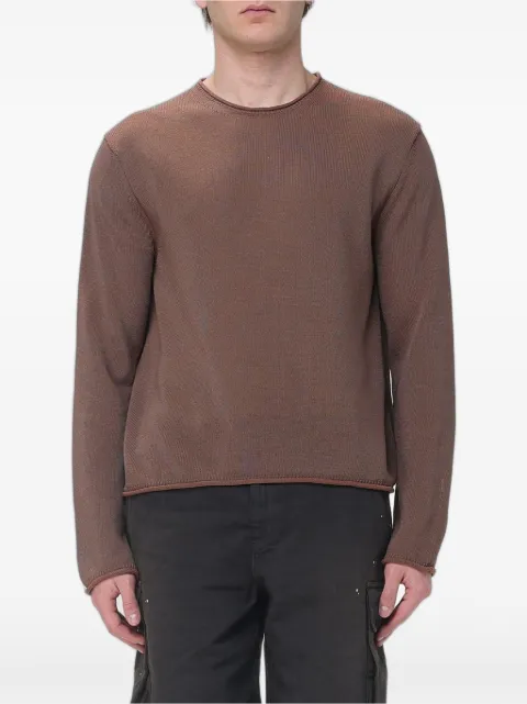 OUR LEGACY Rigid Popover raw-edge fine-knit sweater Brown M2263RCC