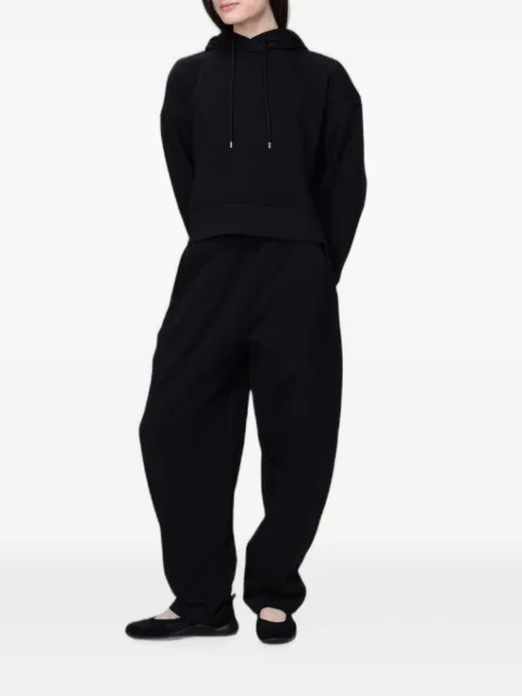 Max Mara drawstring-hood cropped hoodie Black 2612921015600