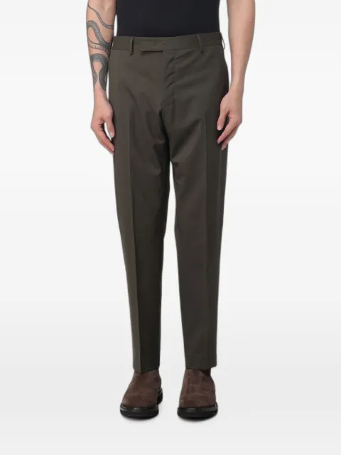 PT Torino green gabardine trousers Green CORFZ1Z00FWDMA37