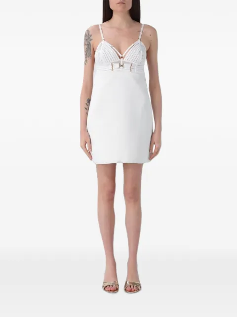 Elisabetta Franchi strappy Duchesse mini dress White AB95062E2