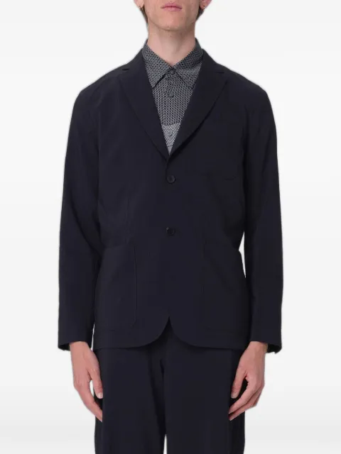 Armani Exchange seersucker single-breasted blazer Blue XM002082AF22363UB101