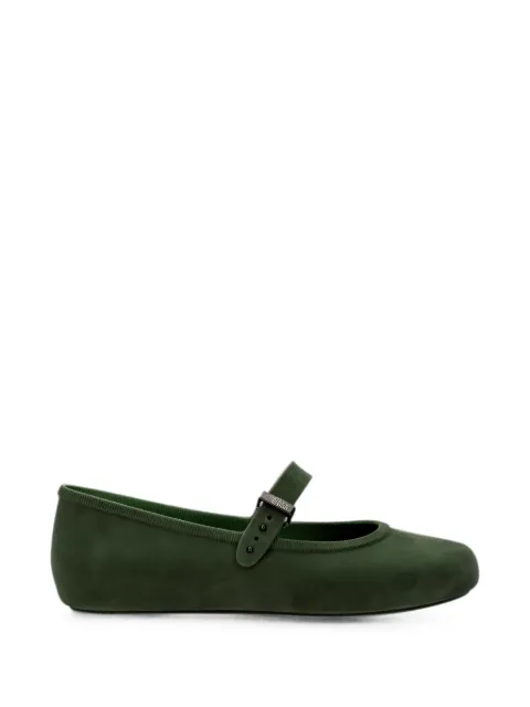 Melissa Soft Ballerina velvet ballet flats Green 35941