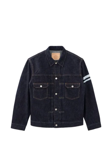Momotaro Classic stripe-detail denim jacket Blue MMGJ0102