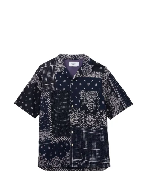 Momotaro paisley -print patchwork shirt Blue MMSS6003