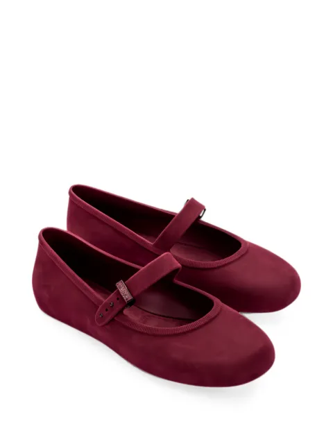 Melissa Soft Ballerina velvet ballet flats Red 35941