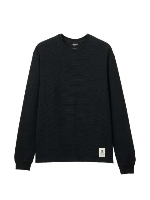 Momotaro waffle-knit long-sleeve T-shirt Black MMTS6030