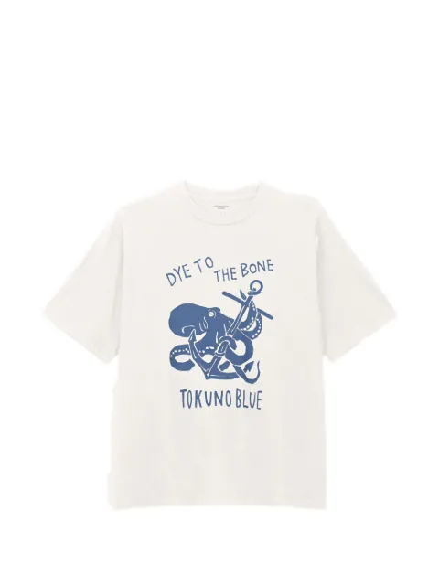 Momotaro octopus-print cotton T-shirt White MMTS6026