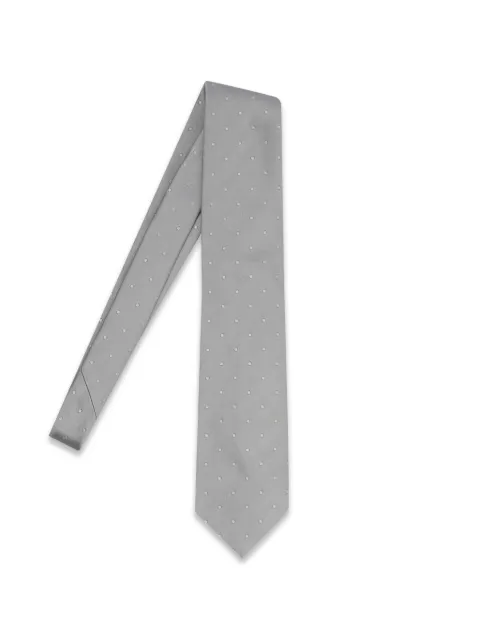 TOM FORD polka-dot silk tie Grey STE001S0338TAA