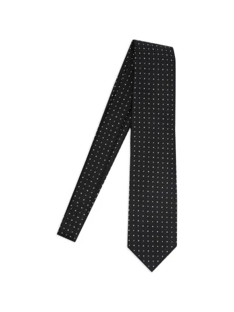 TOM FORD polka-dot silk tie Black STE001S0342