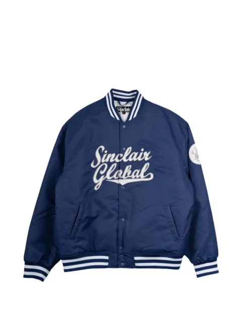 Sinclair logo-embroidered bomber jacket Blue SMT1881