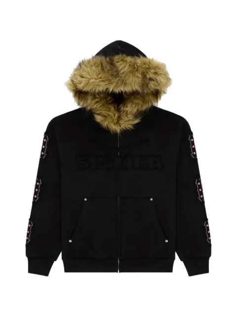 SP5DER Garibaldi studded logo hoodie Black SP5DER446
