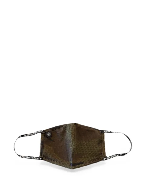Chrome Hearts Cross Plus camo-print face mask Brown CHRM1433
