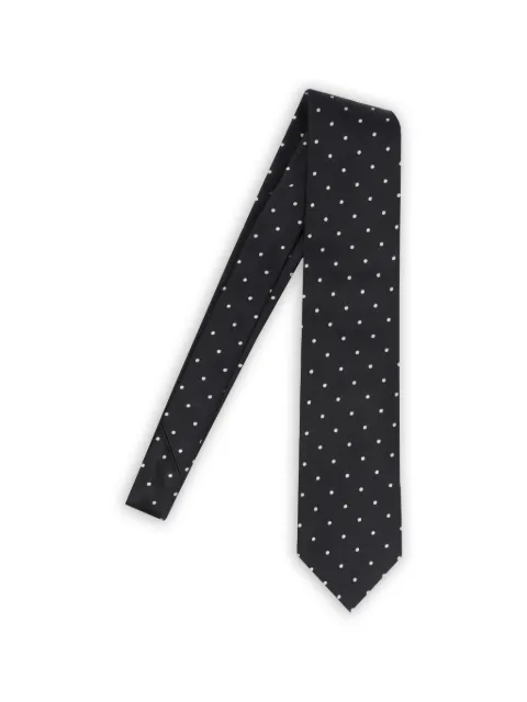 TOM FORD polka-dot silk tie Black STE001S0338NAA