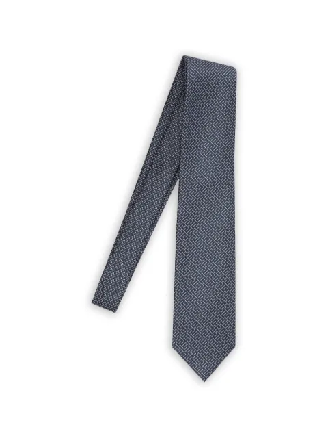 TOM FORD geometric-pattern silk tie Blue STE001S0364UBA