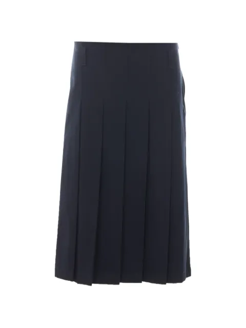 A.P.C. pleated midi skirt Blue COHLCF06509IAK