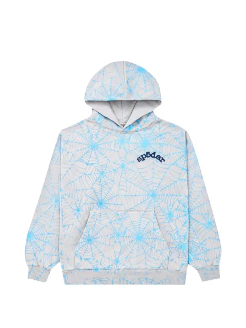 SP5DER logo-print hoodie Grey SP5DER444