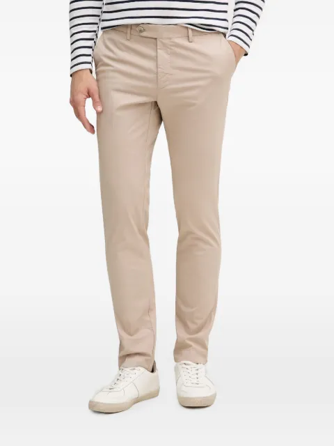 Hackett London belt-loops logo-patch trousers Neutrals HM2100115R