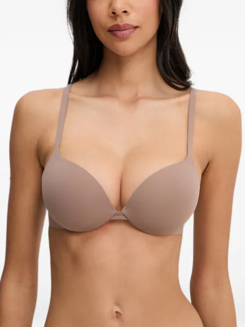God Save Queens logo-print padded bra Neutrals GSQ139111