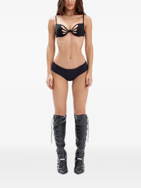 God Save Queens cut-out strappy briefs Black GSQ103128