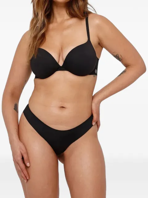 God Save Queens logo-plaque push-up bra Black GSQ139111