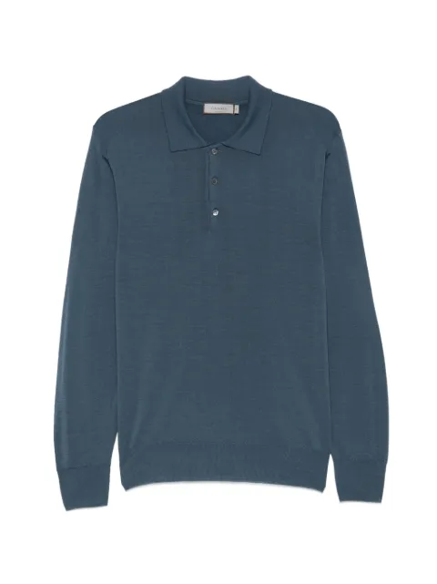 Canali knit polo shirt Blue C0017MK01149