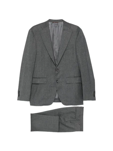 Canali single-breasted buttoned suit Grey 1528027AR03472