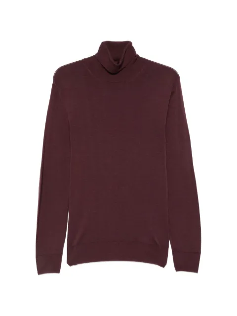 Canali roll-neck long-sleeve sweater Red C0020MK01149