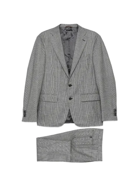 Canali Prince of Wales buttoned suit Grey 1528027BF06182