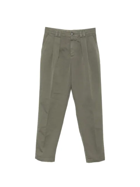 Canali pleated tapered-leg trousers Green D91606PT01666