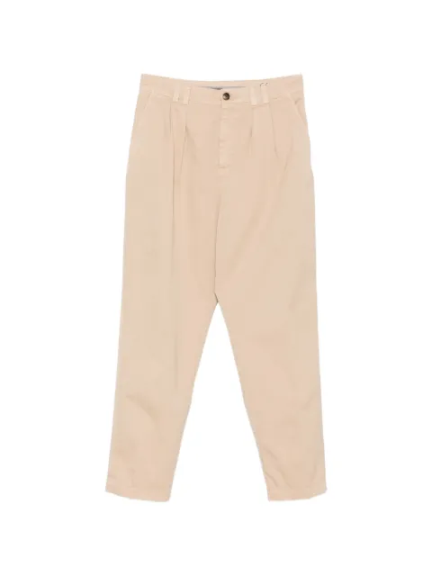 Canali pleated cotton trousers Neutrals D91606PT01666