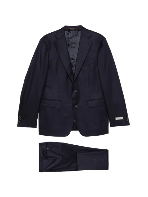 Canali buttoned pinstriped suit Blue 1528027BF06186
