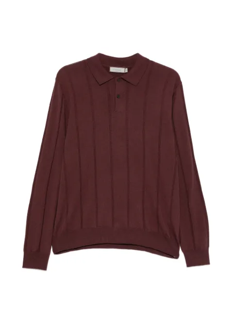 Canali ribbed-knit polo sweater Red C1134MK02483