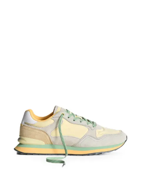 Hoff suede-panelled lace-up sneakers Yellow 12502014