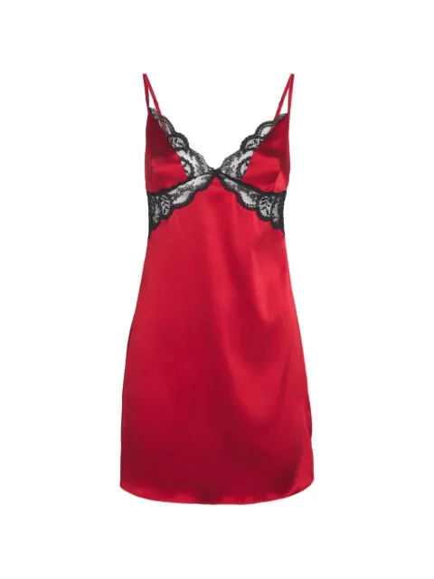 Gilda & Pearl Satin Muse lace-trim nightdress Red SATINMUSEBABYDOLL