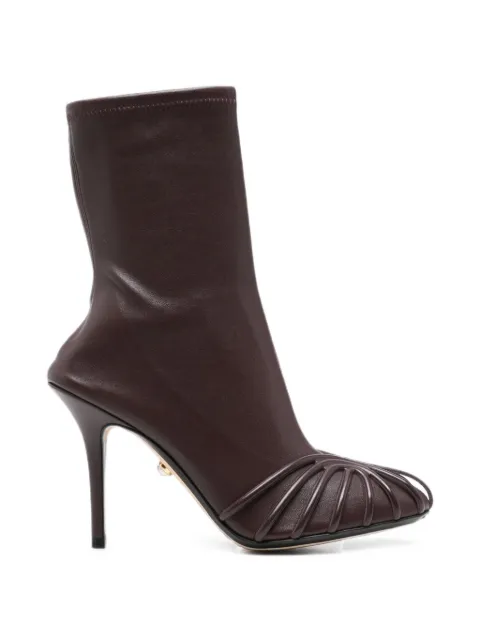 Alevì Karen cage-detail stiletto-heel boots Red L26S7004R1044301