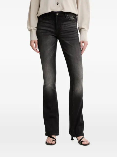 FRACOMINA faded-effect logo-plaque jeans Black FP25WV8020D46404