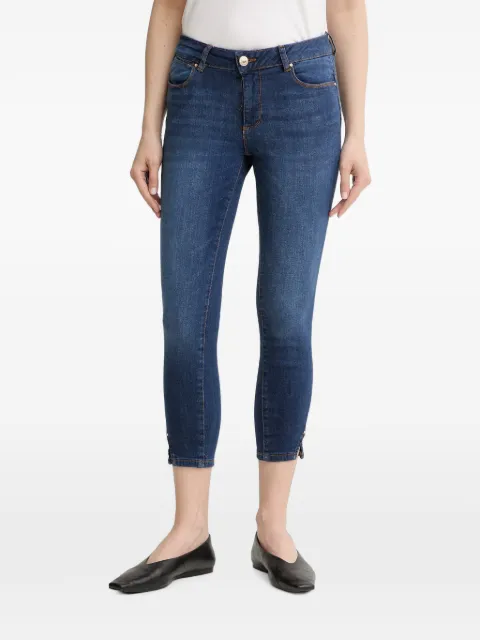 FRACOMINA cropped zip-detail jeans Blue FP25WV9002D46002