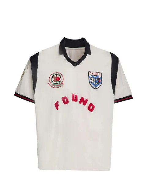 FOUND embroidered-patch panelled T-shirt Neutrals FOPF26TT010126570