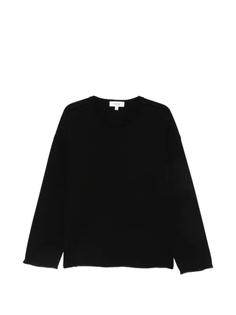 FOUND raw-edge long-sleeve T-shirt Black FOPF26TT040120015