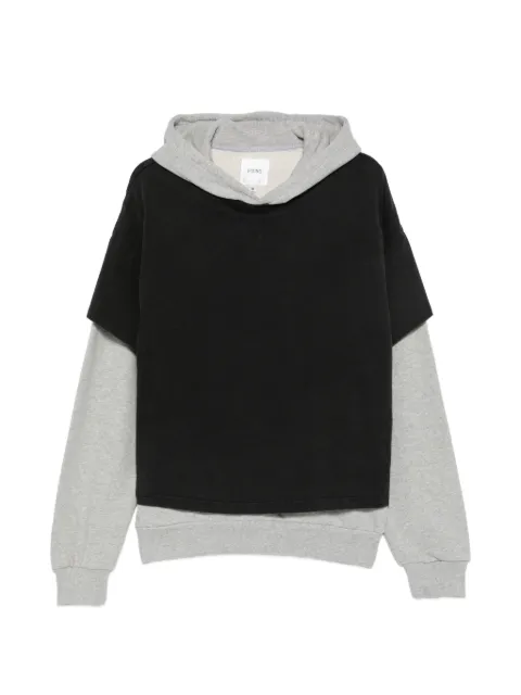 FOUND layered-design hoodie Black FOPF26HO02012