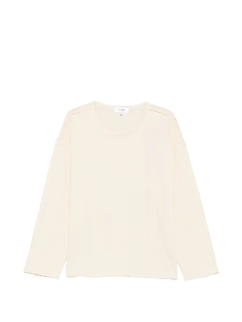 FOUND raw-edge long-sleeve T-shirt Neutrals FOPF26TT04012