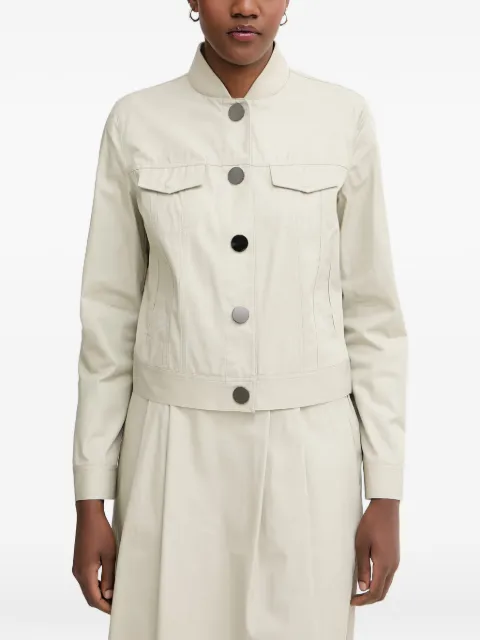 Armani Exchange button-up chest-pocket jacket Neutrals XW002004AF18863