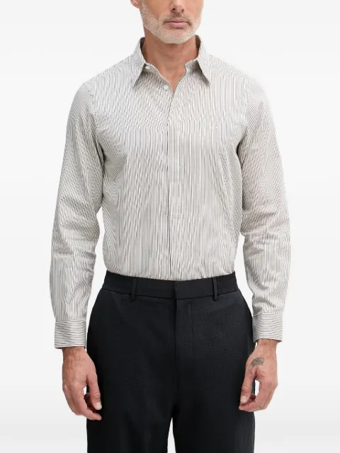 Armani Exchange vertical-stripe long-sleeve shirt White XM002420AF1