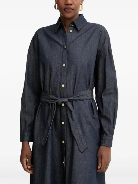 Armani Exchange belted button-down midi shirt dress Blue XW001794AF21337