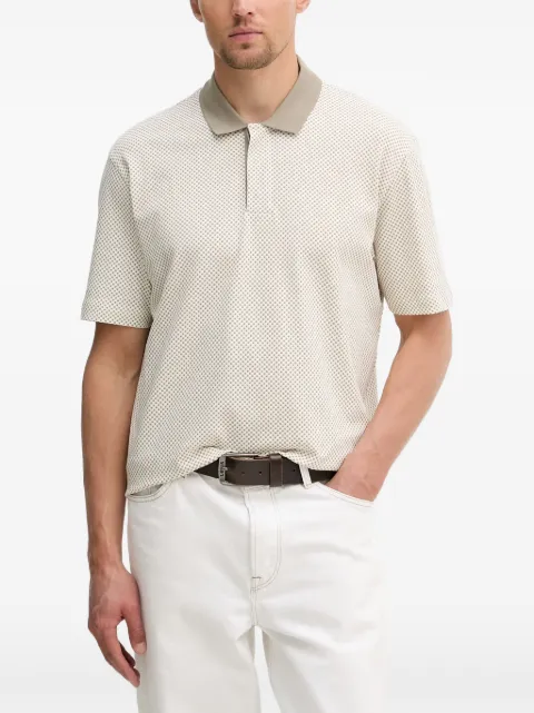 Armani Exchange geometric-pattern polo shirt Neutrals XM000736AF1
