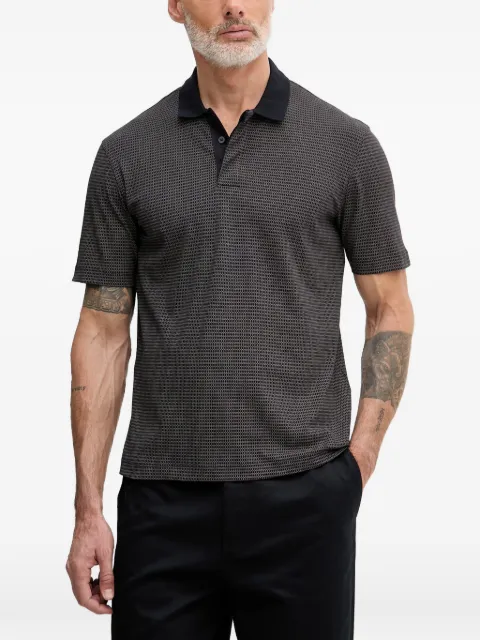 Armani Exchange geometric-print polo shirt Grey XM000736AF10819