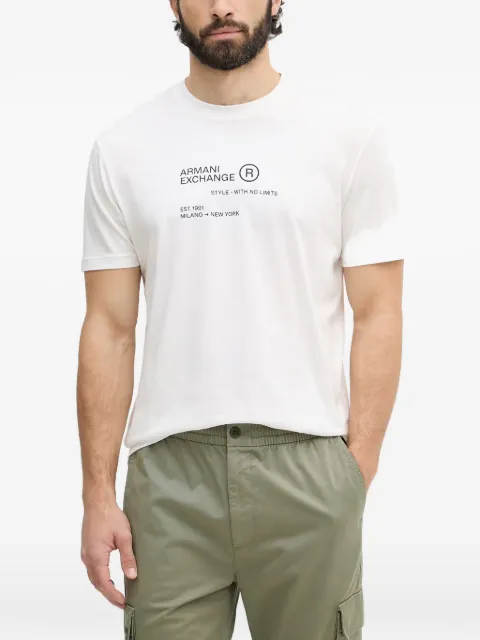 Armani Exchange logo-print short-sleeve T-shirt White XM002490AF1