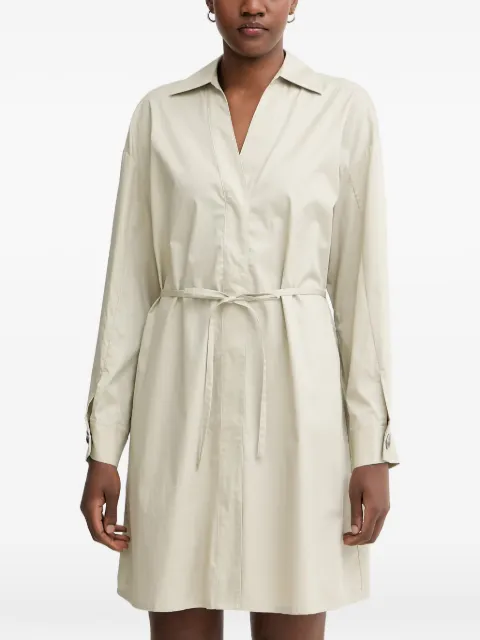 Armani Exchange belted long-sleeve mini shirt dress Neutrals XW002007AF18862