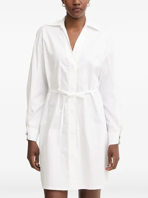 Armani Exchange belted shirt mini dress White XW002007AF18862