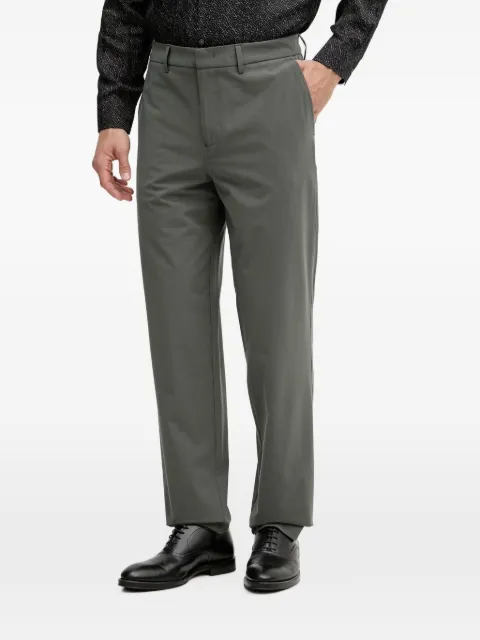 Armani Exchange logo-plaque tailored trousers Grey XM002083AF22403